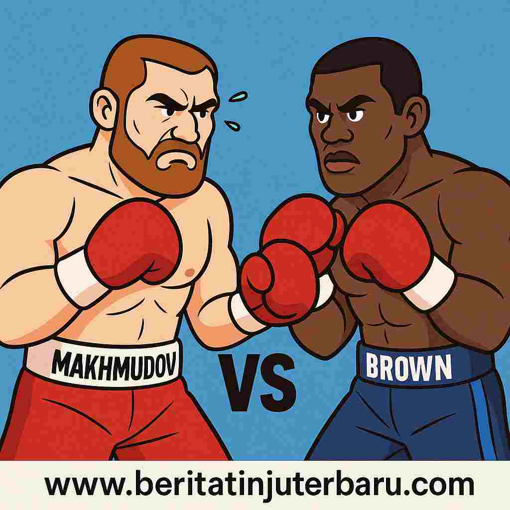 ilustrasi kartun arslanbek makhmudov vs brown