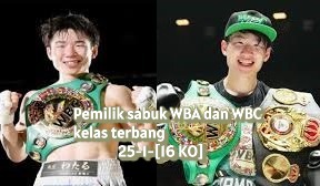 kenshiro teraji pemilik sabuk WBA dan WBC kelas terbang