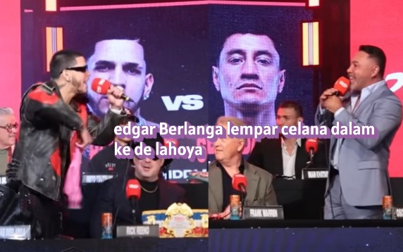 edgar berlanga lempar barang ke oscar dela hoya
