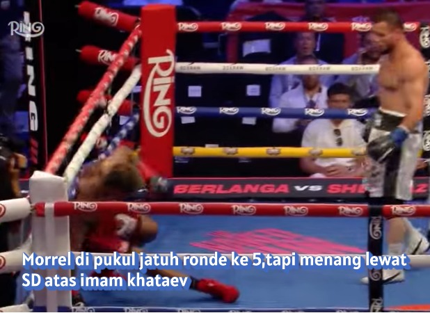 david morrel di pukul jatuh tapi menang atas imam khataev