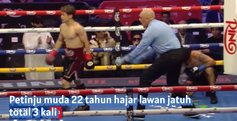 reito tsutsumi hajar lawan jatuh 3 kali