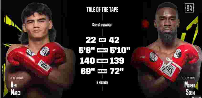 ben mares vs mojeed seriki
