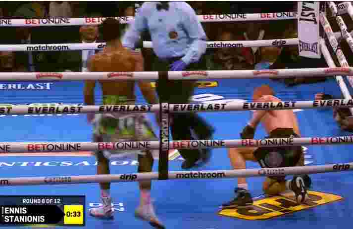 stanionis di pukul jatuh ennis ronde 6