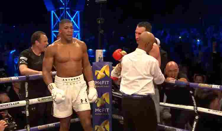 anthony joshua menang TKO atas wladimir klitschko