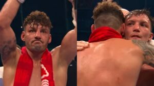 Leigh wood menang atas warrington dan pensiun