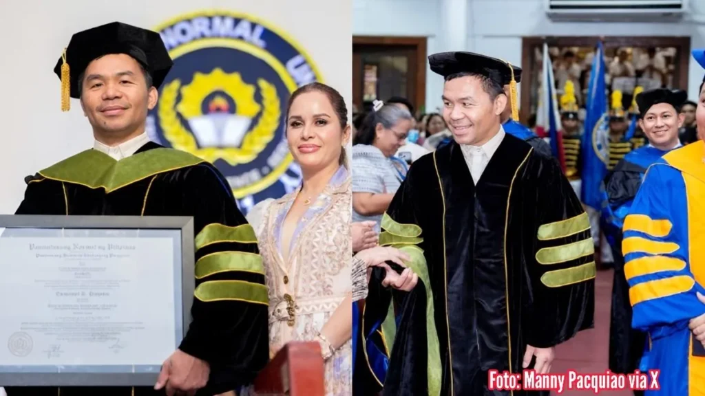 Manny Pacquiao menerima penghargaan dari PNU